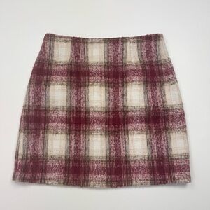 Women’s Potter’s Pot Plaid Mini Skirt Size Large